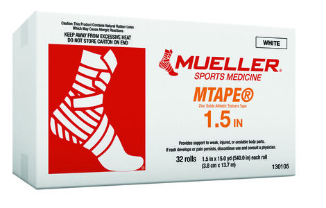 Mueller Athletic Tape: 1 1/2 Inch x 15 yards Kinesiology Tape for Optimal  Wrist Support and Muscle Recovery