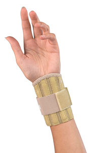 Mueller Sports Medicine Reversible Wrist Stabilizer, Unisex, L/XL, Taupe